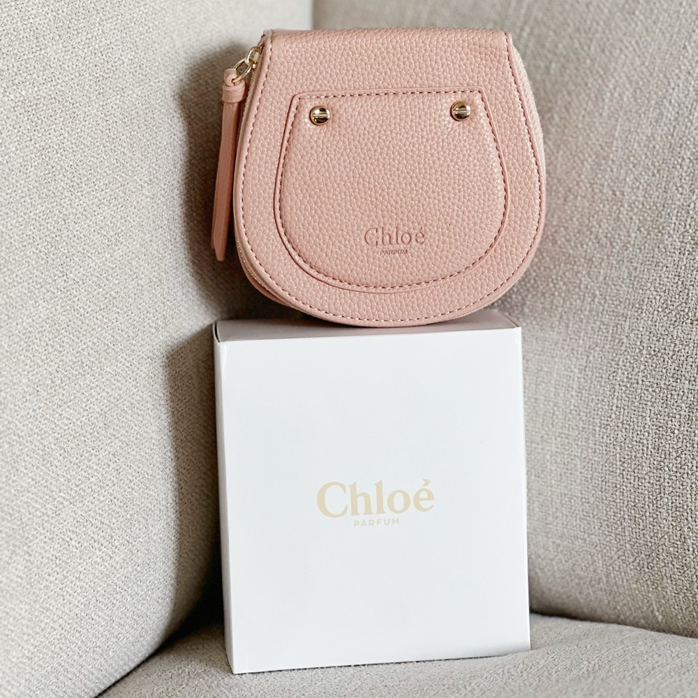Chloé Pink Leather Mini Drew Shoulder Bag with Tassel - Picture 4 of 10